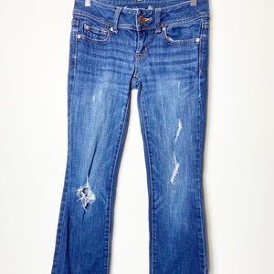 American Eagle Distressed Slim Flit Bootcut Jeans